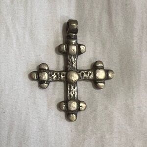 Silver Tone Cross Pendant